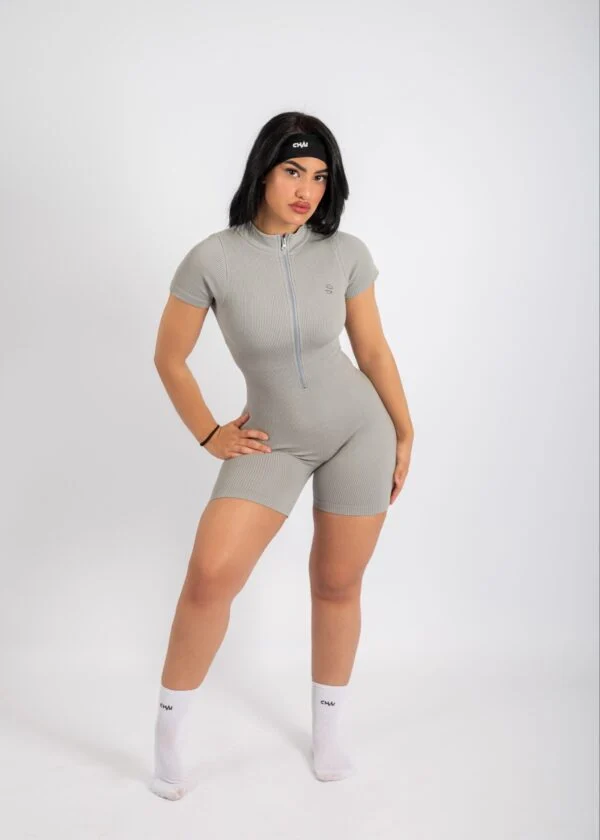 Ribbed Zip Jumpsuit
