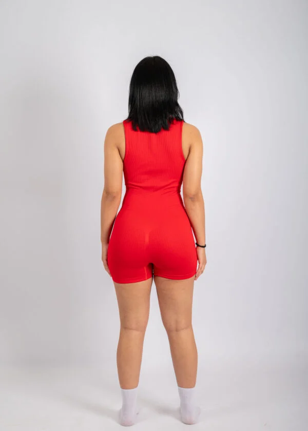 Red Zip Jumpsuit
