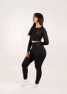 Open Back Black Activewear Set
