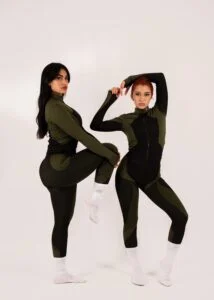 Olive Green & Black Workout Set