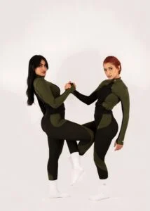 Olive Green & Black Workout Set