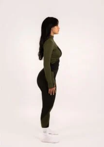 Olive Green & Black Workout Set