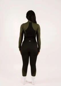 Olive Green & Black Workout Set