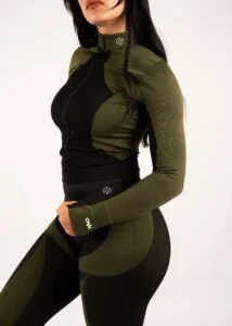 Olive Green & Black Workout Set