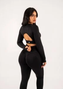 Open Back Black Activewear Set
